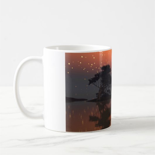 "日の出"の画像入り11ozマグカップ コーヒーマグカップ (左)