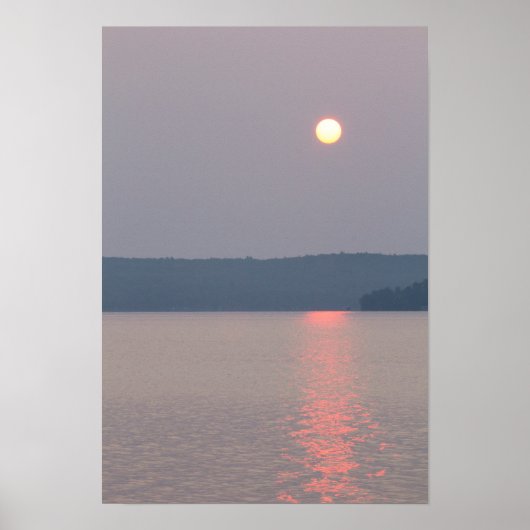 日の出、エルク湖、ミシガン。 ポスター (正面)
