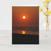 日の出 カード (黄色い花)