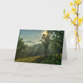 日の出 カード (黄色い花)