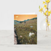 日の出 カード (黄色い花)