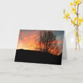 日の出 カード (黄色い花)