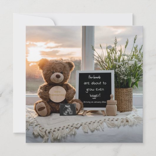 日の出、クマと花の妊娠の発表 シーズンカード (正面)