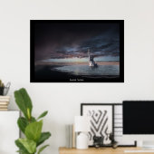 日の出…サンセット…シュールレアル・アート・シュールレアリスムのポスター ポスター (ホームオフィス)