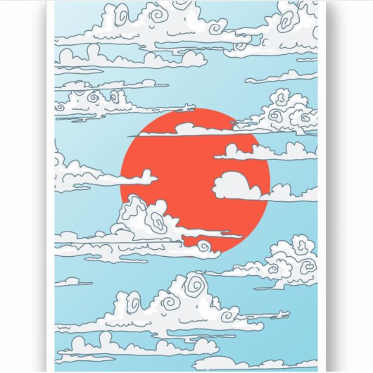 日の出 シール (正面)