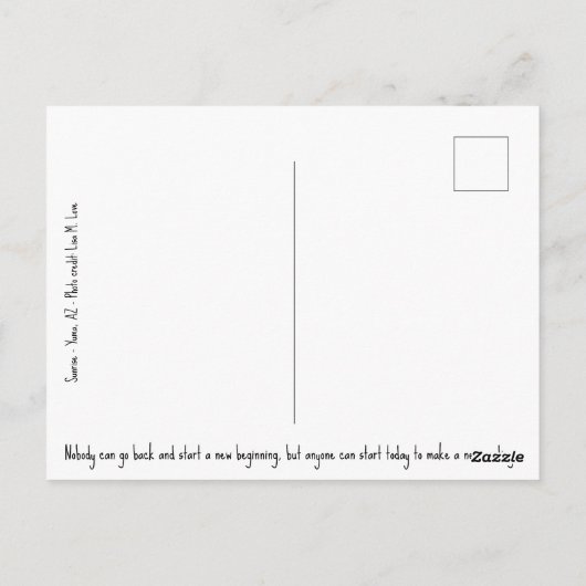 日の出 ポストカード (裏面)