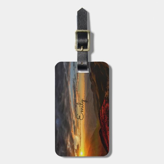 日の出。 ラゲッジタグ (正面縦)