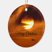 日の出、日没の海岸 セラミックオーナメント (左)