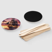 日の出・日没の海賊船 ハンドファン (組立なし)