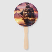 日の出・日没の海賊船 ハンドファン (正面)