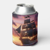 日の出・日没の海賊船 缶クーラー (缶正面)
