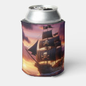 日の出・日没の海賊船 缶クーラー (缶裏面)