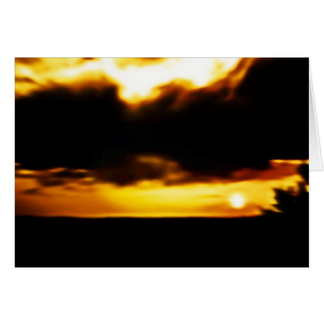 日の出/日没グリーティングカード (正面横)