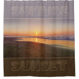 日の出/日没 シャワーカーテン
