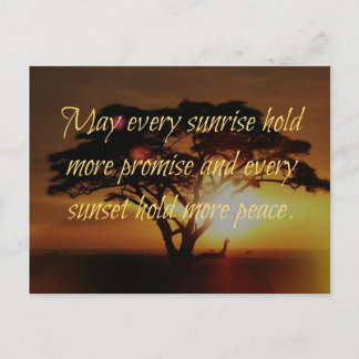 日の出、日没 ポストカード