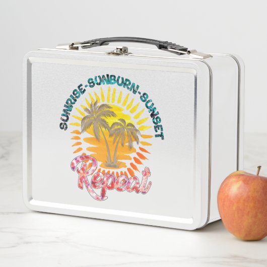 日の出 – 日焼け – 日没 – 繰り返し | ゴールデンパームツリーズ メタルランチボックス (インサイチュ)