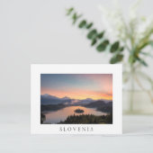 日の出Lake Bled白はがき ポストカード (スタンド正面)