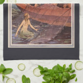 日の台所タオルのヴィンテージの捕獲物 キッチンタオル (折り畳み)