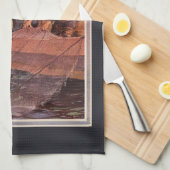 日の台所タオルのヴィンテージの捕獲物 キッチンタオル (四つ折り)