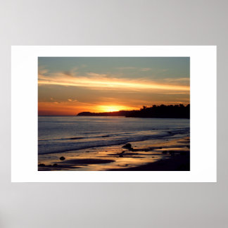 日の夕日 ポスター