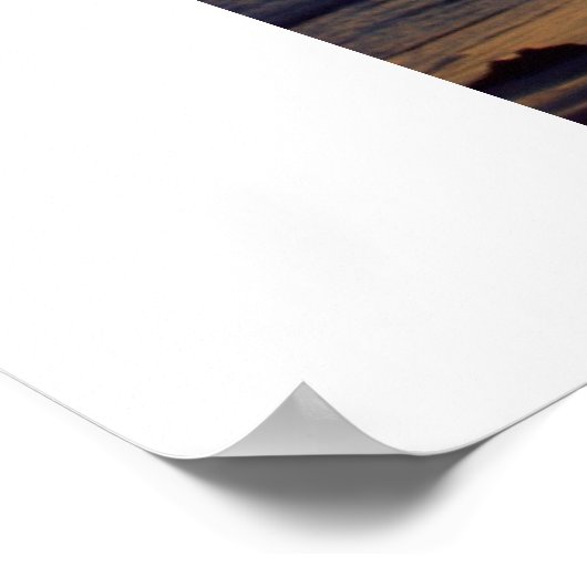 日の夕日 ポスター (角)