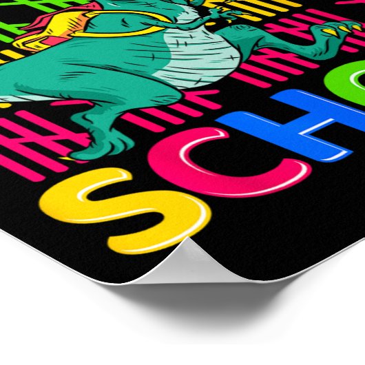 日の学校おもしろい恐竜先生キッズノベルティ ポスター (角)