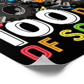 日の学校モンスタートラックBの100日目 ポスター (角)