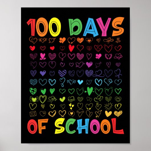 日の学校先生子供の学生少年の女の子100 H ポスター (正面)