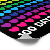 日の学校100日頭が切れるハートラブボーイギル ポスター (角)