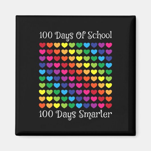 日の学校100日頭が切れるハートラブボーイギル マグネット (正面)
