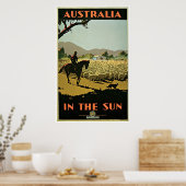 日の当たり~オーストラリアのヴィンテージ旅行 ポスター (キッチン)