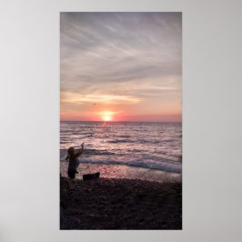 日の当たる岩 ポスター