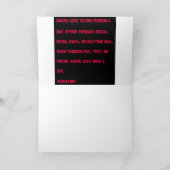 日の挨拶のカード明るい緑を愛して下さい カード (内部)