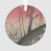 日の日本の出の日没の梅園 オーナメント (裏面)