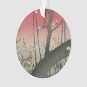 日の日本の出の日没の梅園 オーナメント (正面)