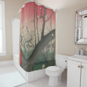 日の日本の出の日没の梅園 シャワーカーテン (インサイチュ)