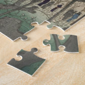 日の日本の出の日没の梅園 ジグソーパズル (側面)