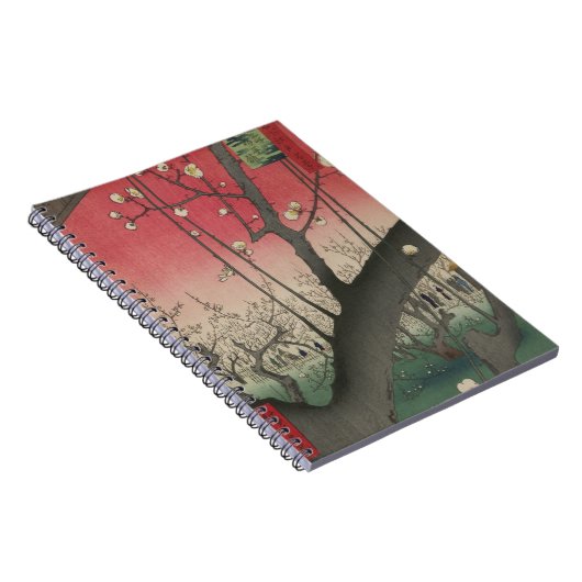 日の日本の出の日没の梅園 ノートブック (右側)