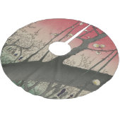 日の日本の出の日没の梅園 ブラッシュドポリエステルツリースカート (アングル)