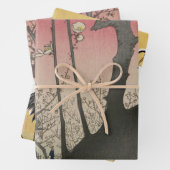 日の日本の出の日没の梅園 ラッピングペーパーシート (インサイチュ)