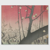 日の日本の出の日没の梅園 ラッピングペーパー (フラット)