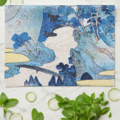 日の日本の出風景・国芳・浮世絵 キッチンタオル (折り畳み)