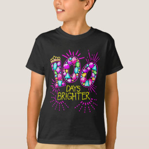日の明るい先生女の子100日スクールディア Tシャツ