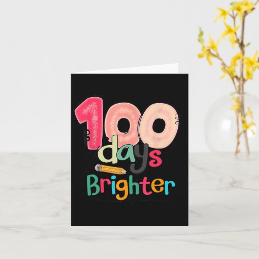 日の明るい先生学生ハッピー100日S カード (黄色い花)