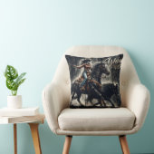 日の暮れに牛を追うロデオのライダー クッション (椅子)