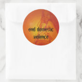日の暮れ、家庭内暴力を止める ラウンドシール (バッグ)