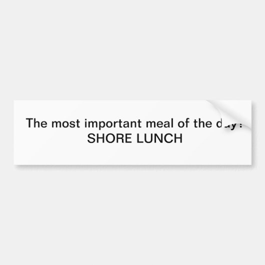 日の最も重要な食事か。  海岸の昼食 バンパーステッカー (正面)