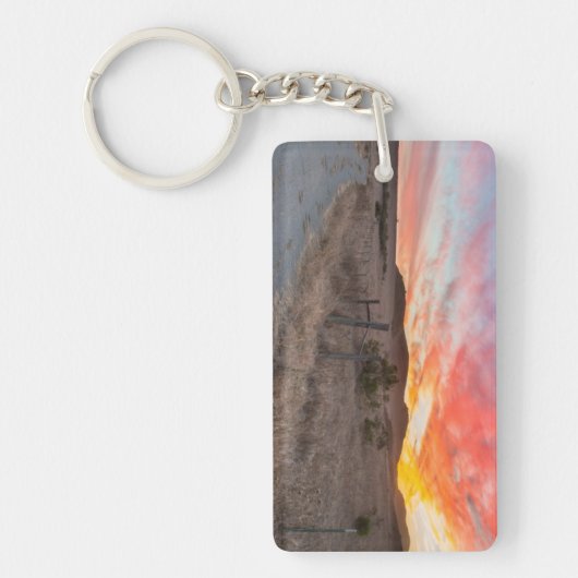 日の最初日没 キーホルダー (正面)