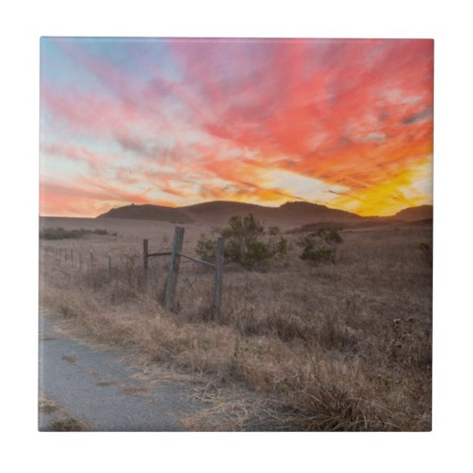 日の最初日没 タイル (正面)