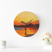 日の最後のライトサンセットアクリル壁時計 ラージ壁時計 (ホーム)